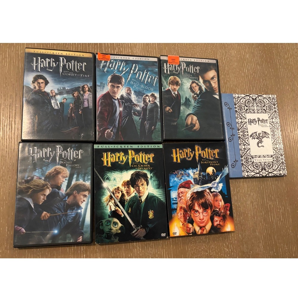 Harry Potter DVD Lot 6 Movies Sorcerer's Stone to Deathly Hallows Part 1 Bundle